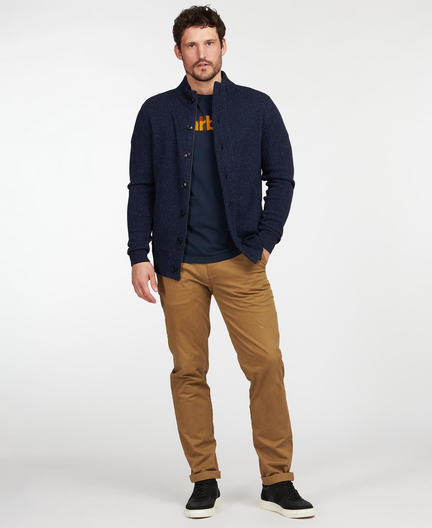 Barbour Tisbury Zip Through Sweater - Navy