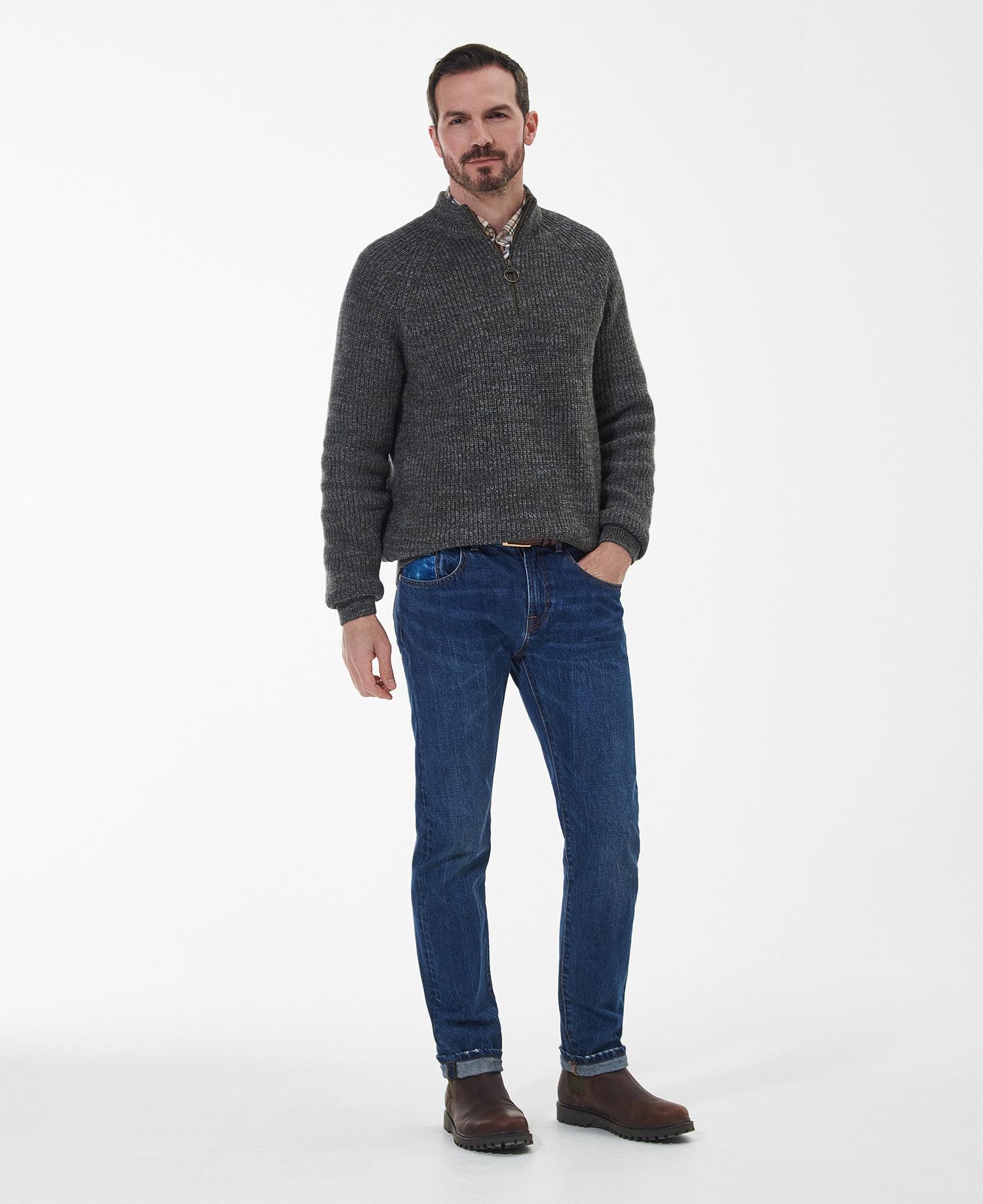 Barbour Horseford Half Zip - Olive