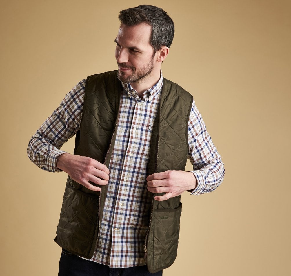 Barbour Polarquilt Waistcoat/Zip-In Liner - Olive