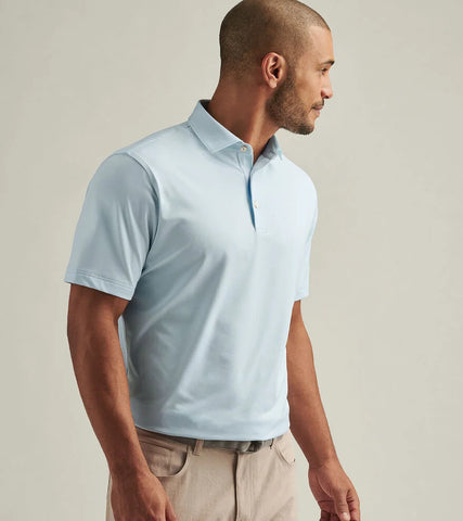 Peter Millar Solid Performance Jersey Polo - Pale Blue