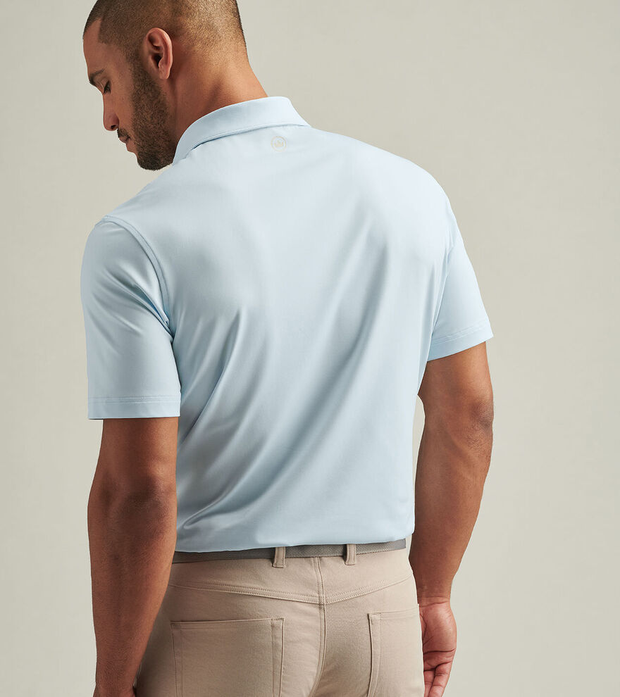Peter Millar Solid Performance Jersey Polo - Pale Blue