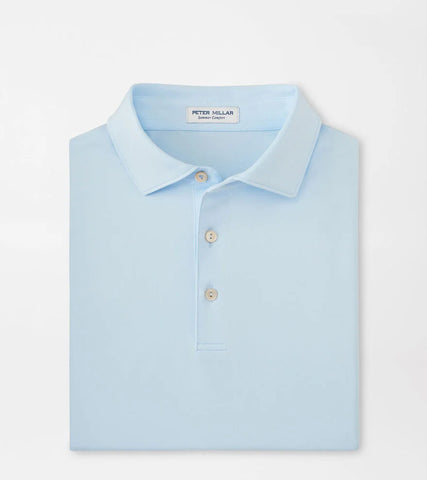 Peter Millar Solid Performance Jersey Polo - Pale Blue
