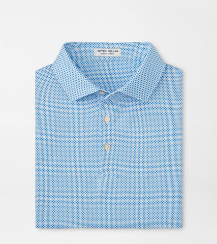 Peter Millar Phoenix Performance Polo - White/Sailor Blue