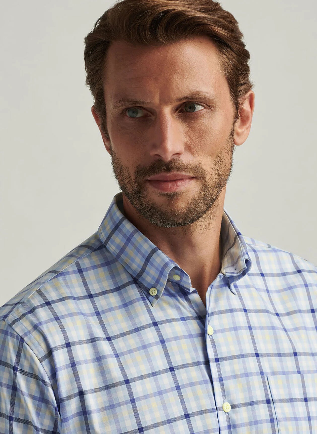 Peter Millar Chambly Crown Lite Cotten Stretch Sport Shirt - Morning Blue
