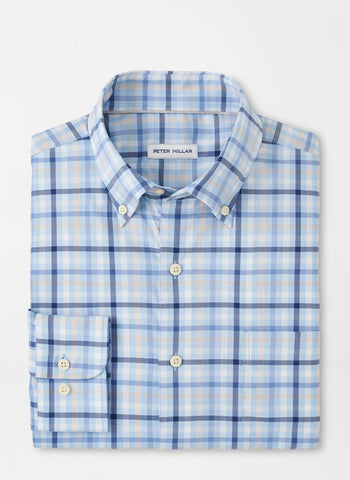 Peter Millar Chambly Crown Lite Cotten Stretch Sport Shirt - Morning Blue