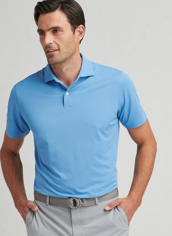 Peter Millar Soul Performance Mesh Polo - Fountain Blue