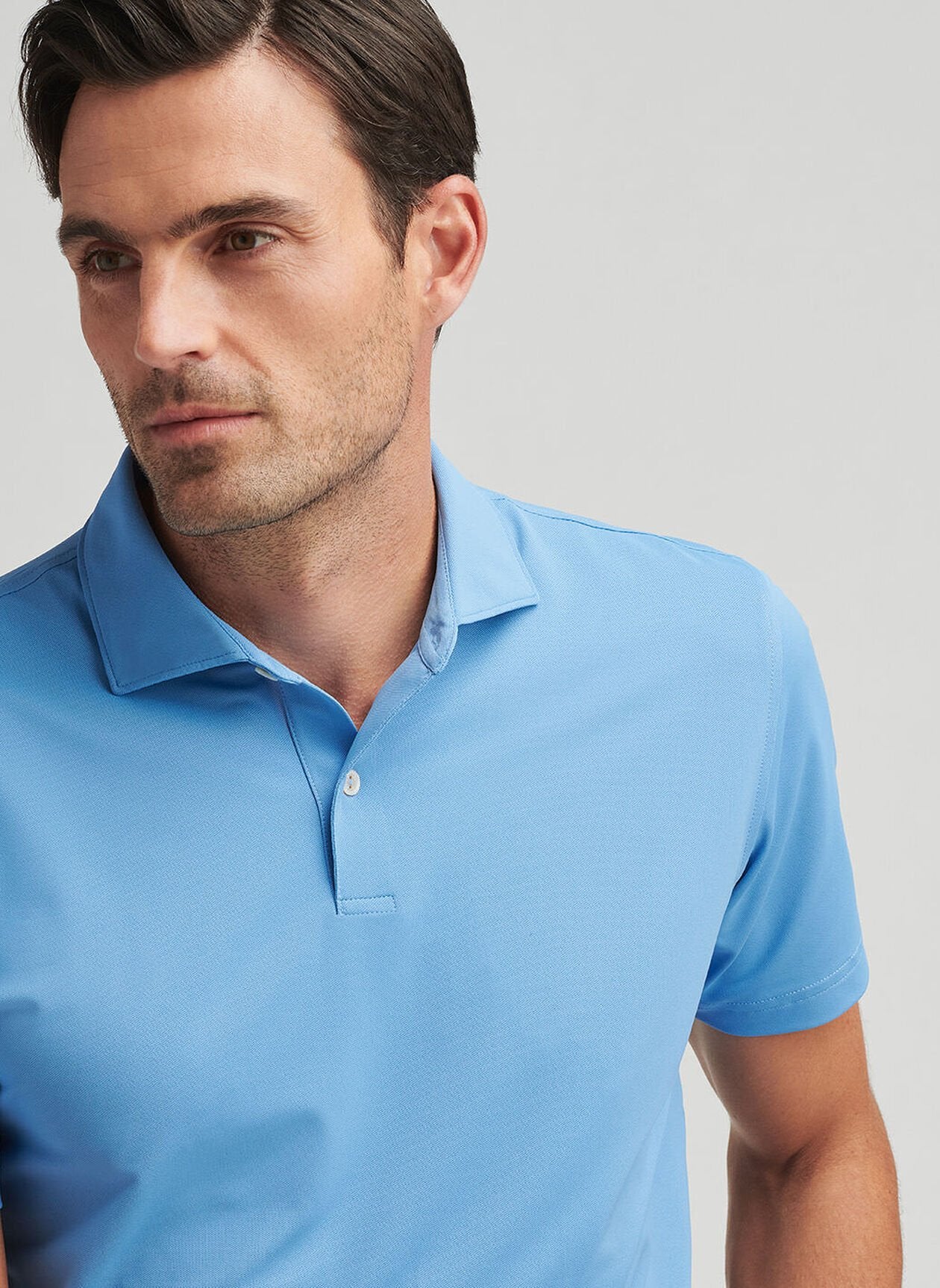 Peter Millar Soul Performance Mesh Polo - Fountain Blue