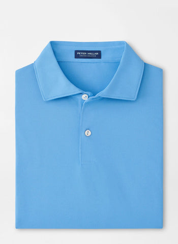 Peter Millar Soul Performance Mesh Polo - Fountain Blue