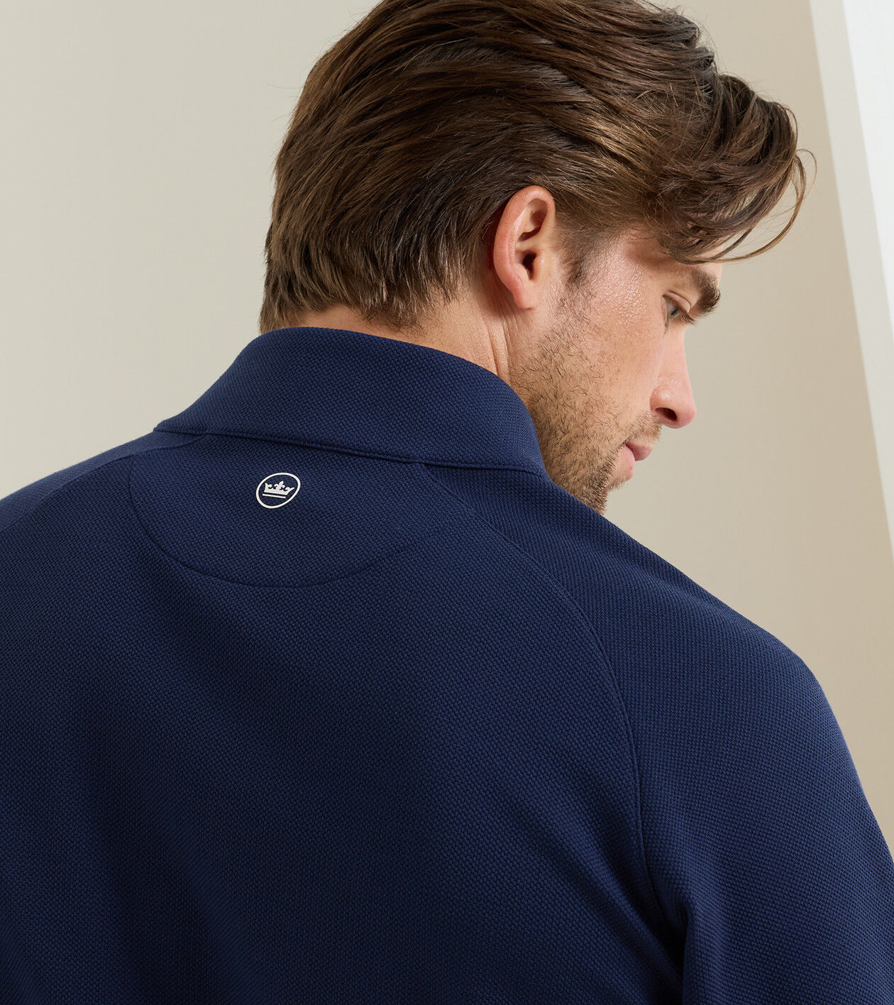 Peter Millar Cradle Pique Performance Full Zip - Navy