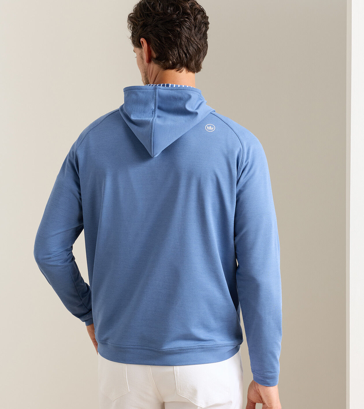 Peter Millar Pine Performance Hoodie - Windsor Blue