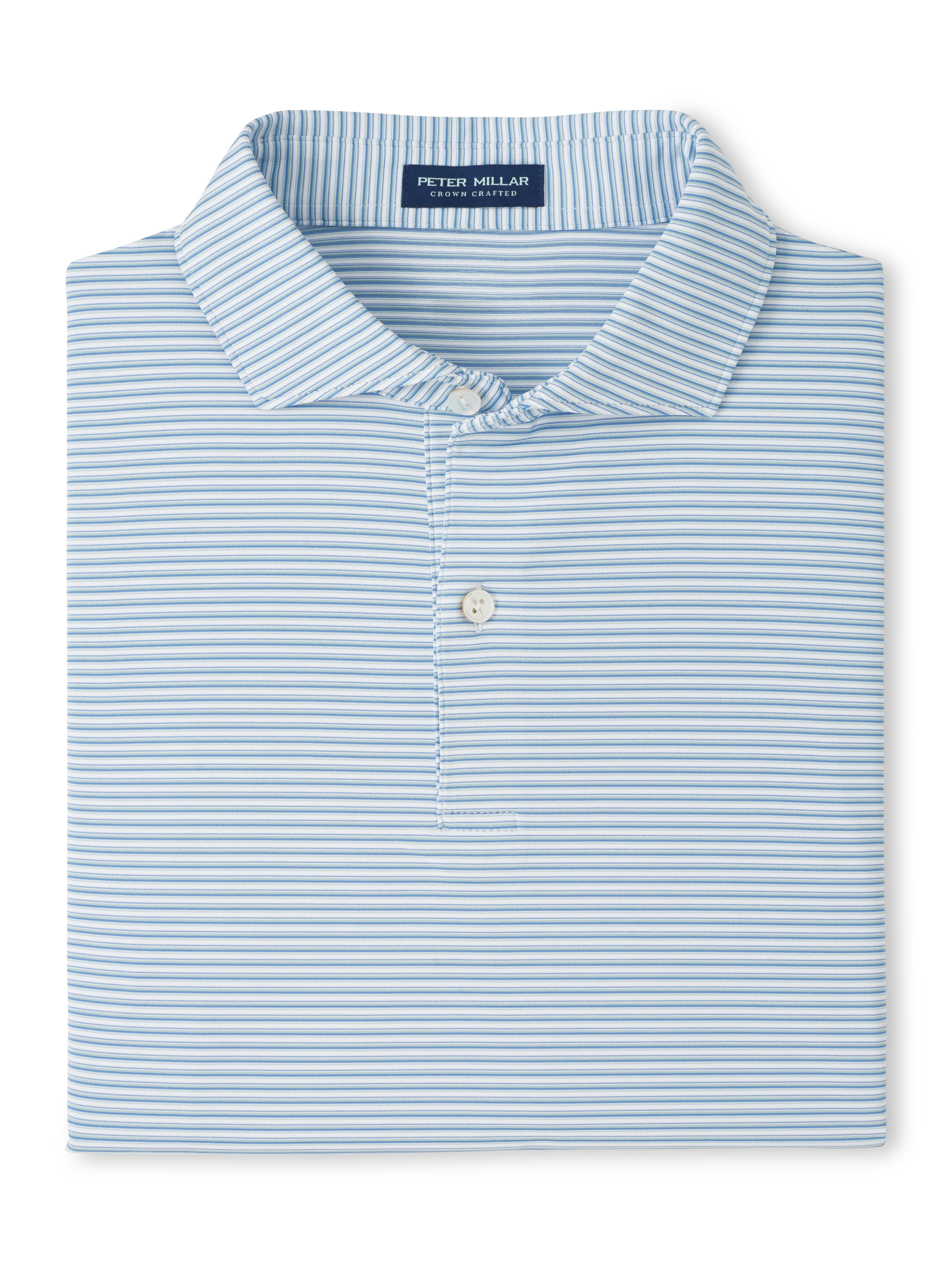 Peter Millar Ensemble Performance Jersey Polo - White/Light Willow
