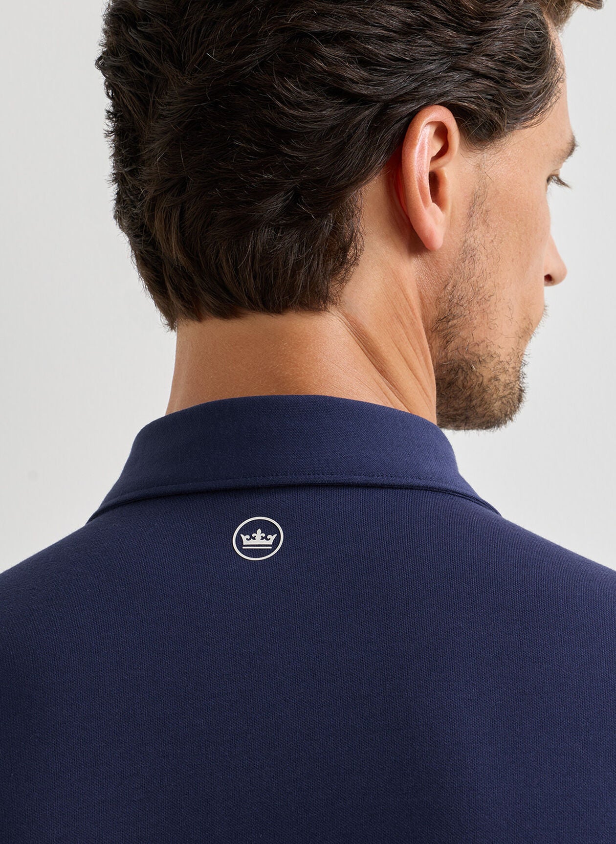Peter Millar Albatross Cotton Blend Pique Polo - Navy