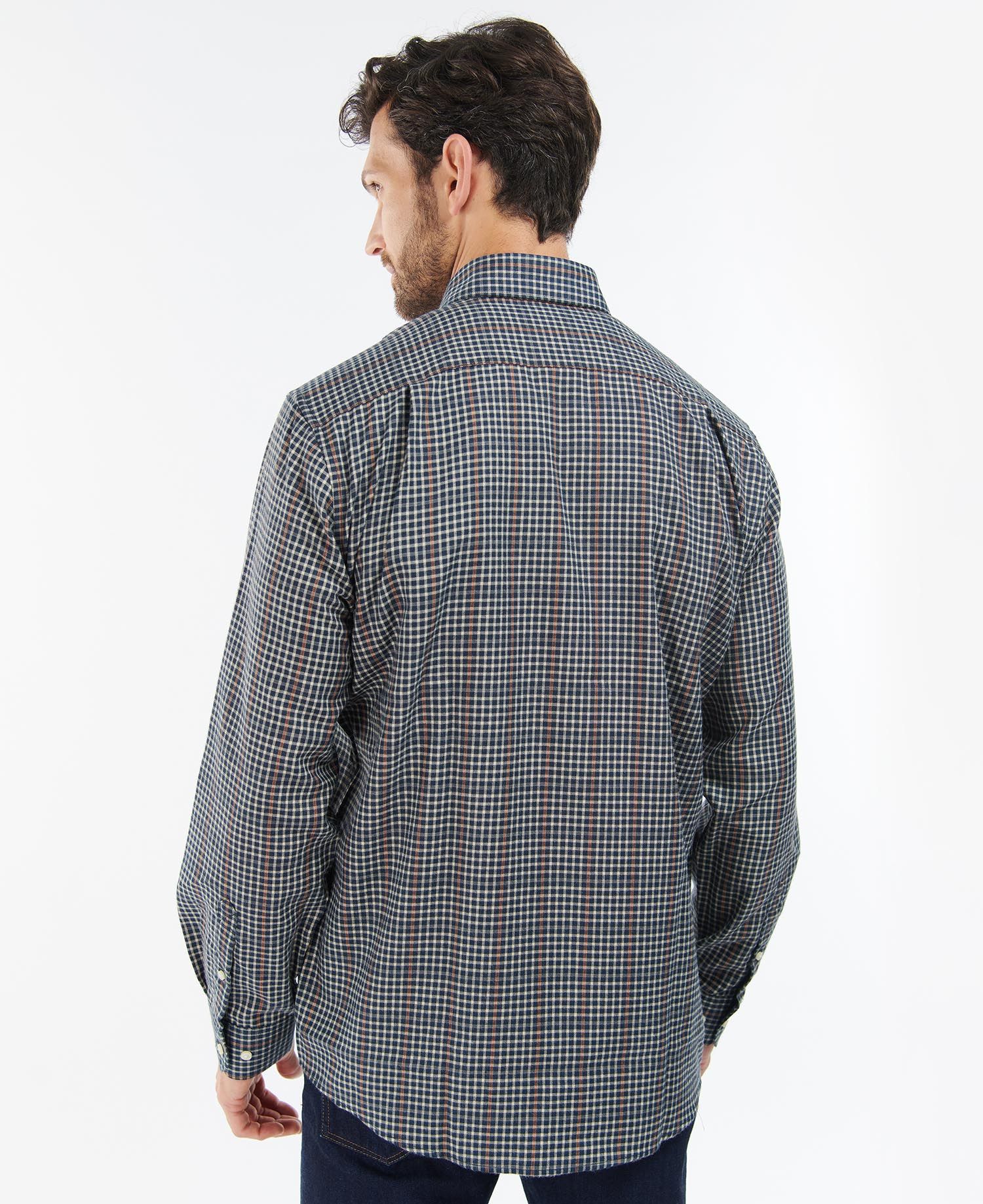 Barbour Henderson Regular Thermo Weave Checked Shirt - Navy