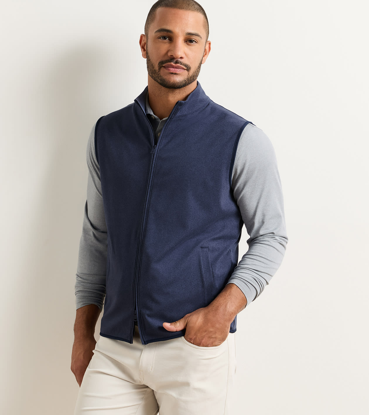 Peter Millar Ardent Air Performance Full Zip Vest - Navy