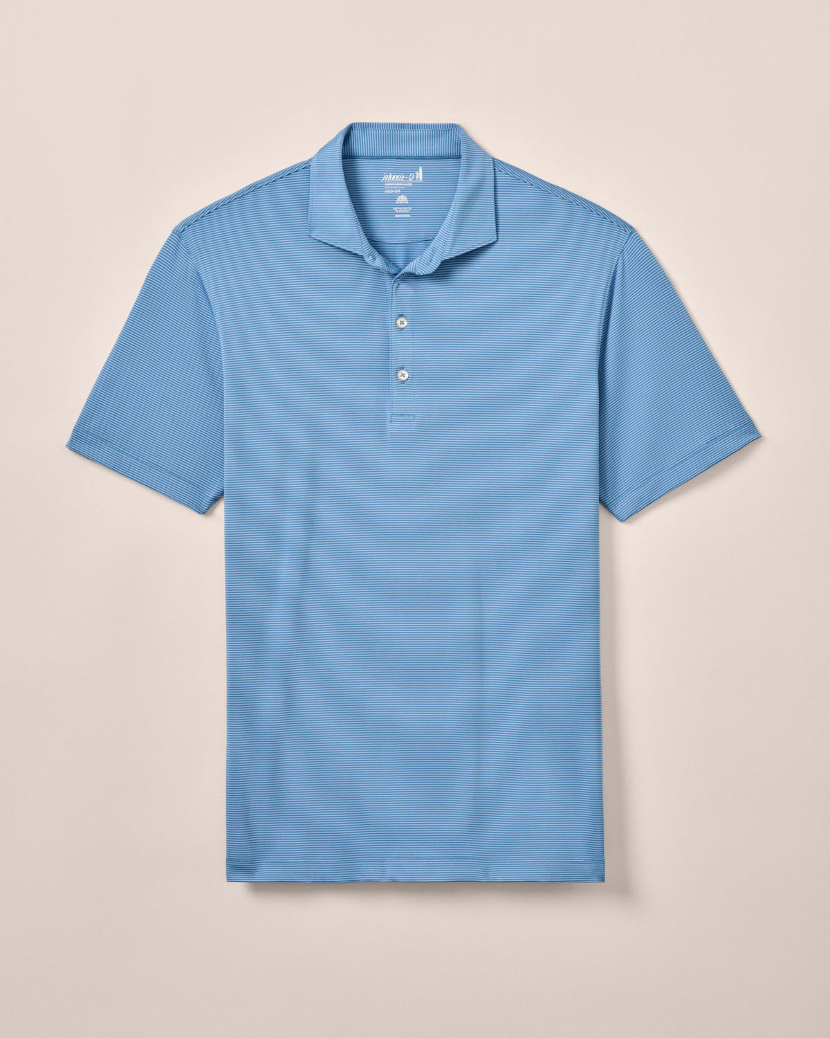 Johnnie-O Performance Jersey Polo Lyndonn Stripe - Barrels Blue/Seychelles