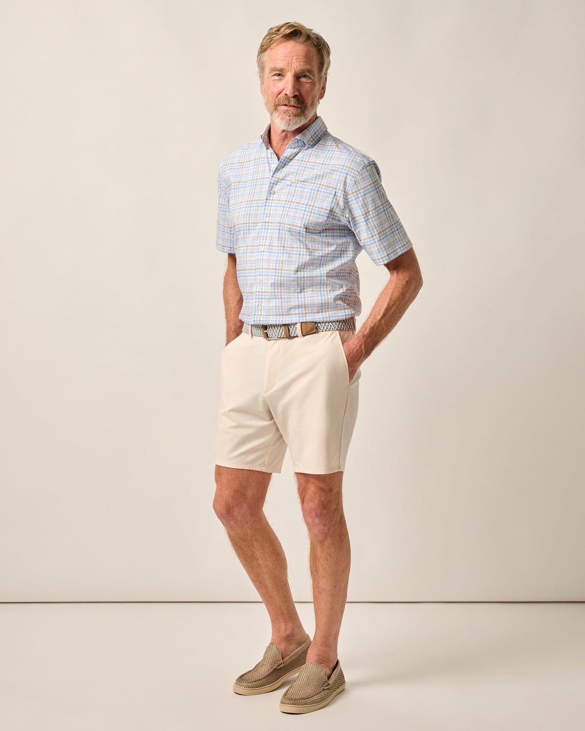 Johnie-O Jupiters Stretch Cotton Performance Shorts - Sand