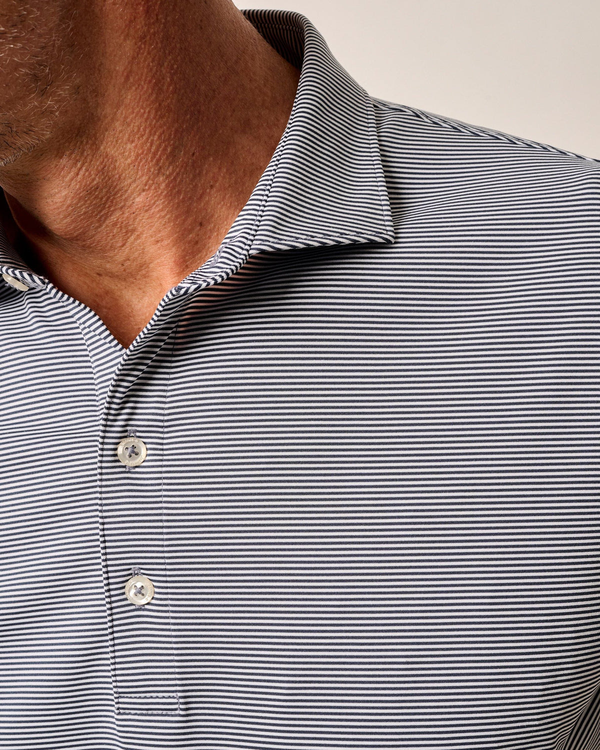 Johnnie-O Performance Jersey Polo Lyndonn Stripe - Navy