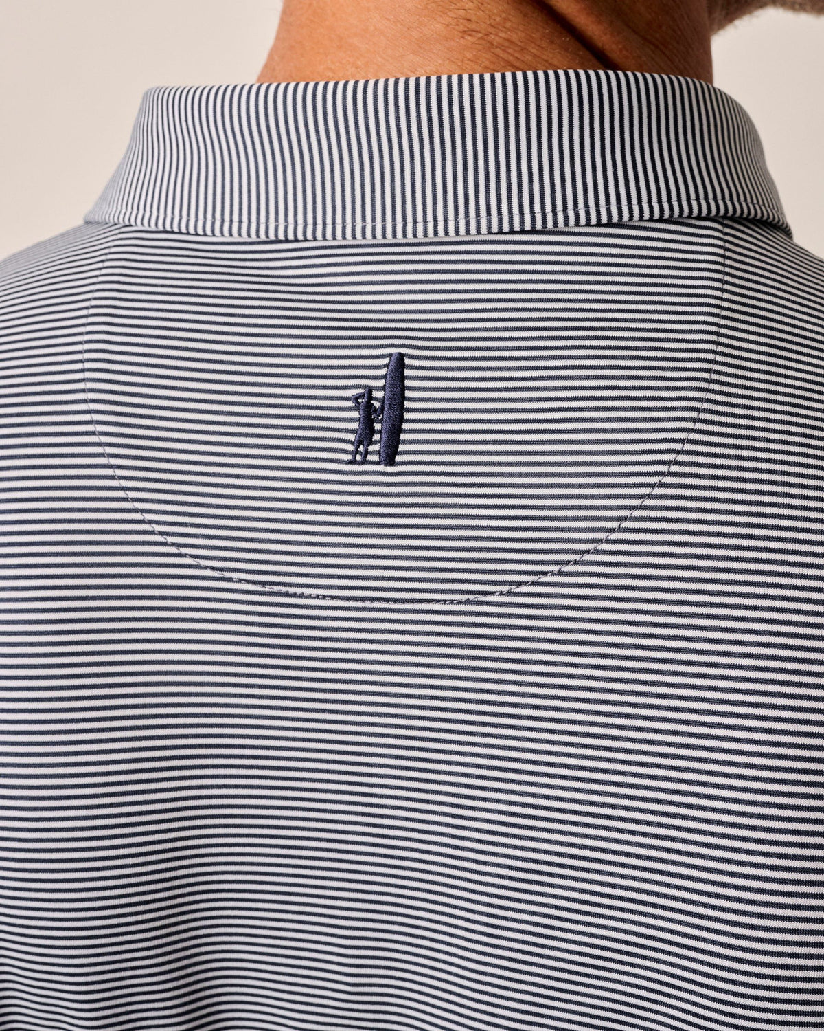 Johnnie-O Performance Jersey Polo Lyndonn Stripe - Navy