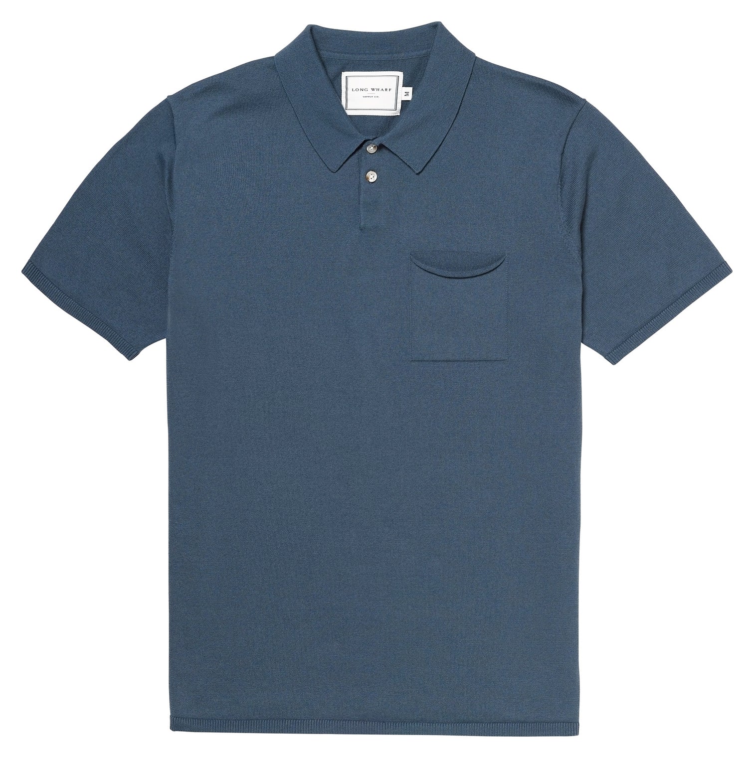 Long Wharf Seawell Knit Pocket Polo - Marine