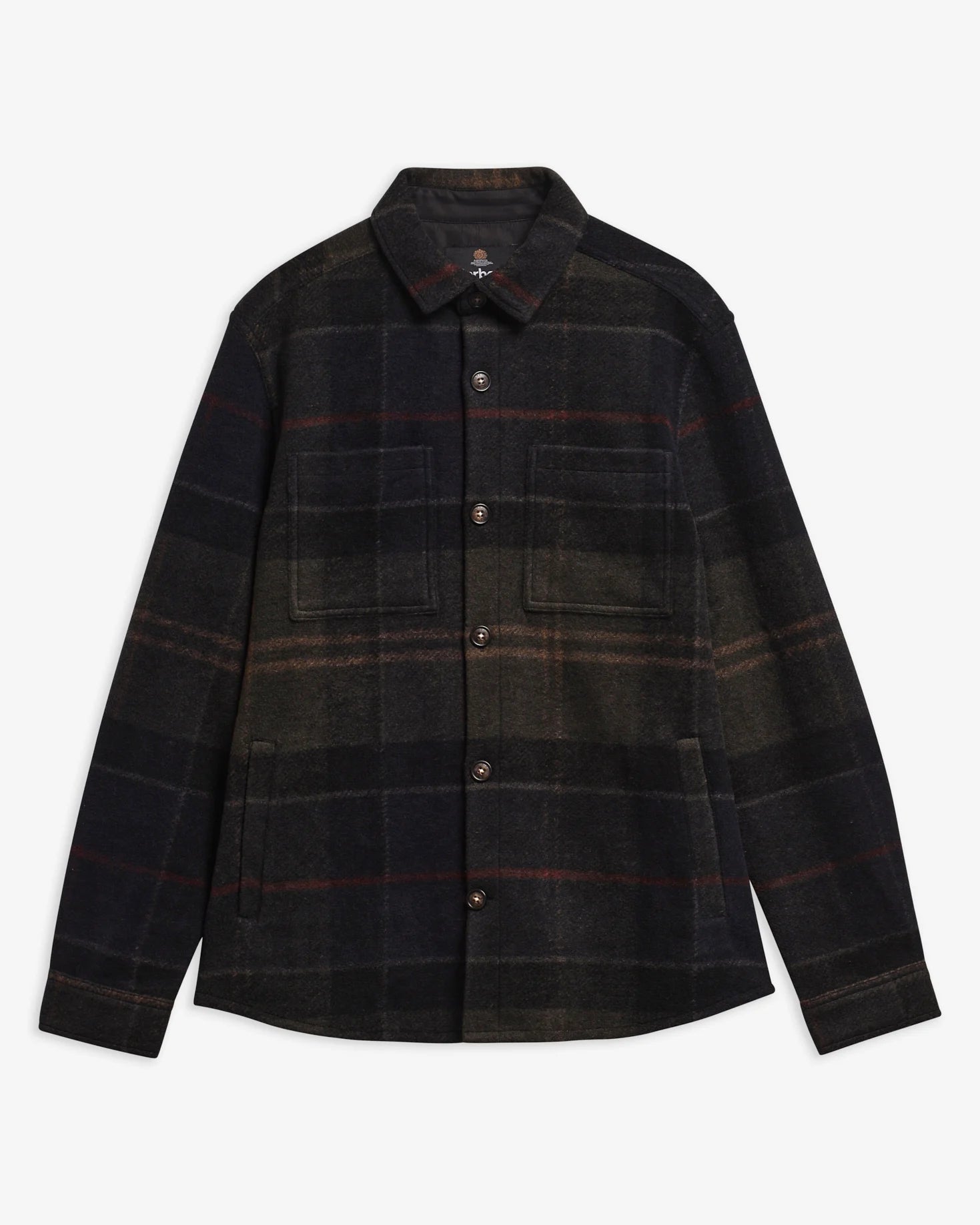 Barbour Woodlane Brushed Check Overshirt - Shadow Classic Tartan