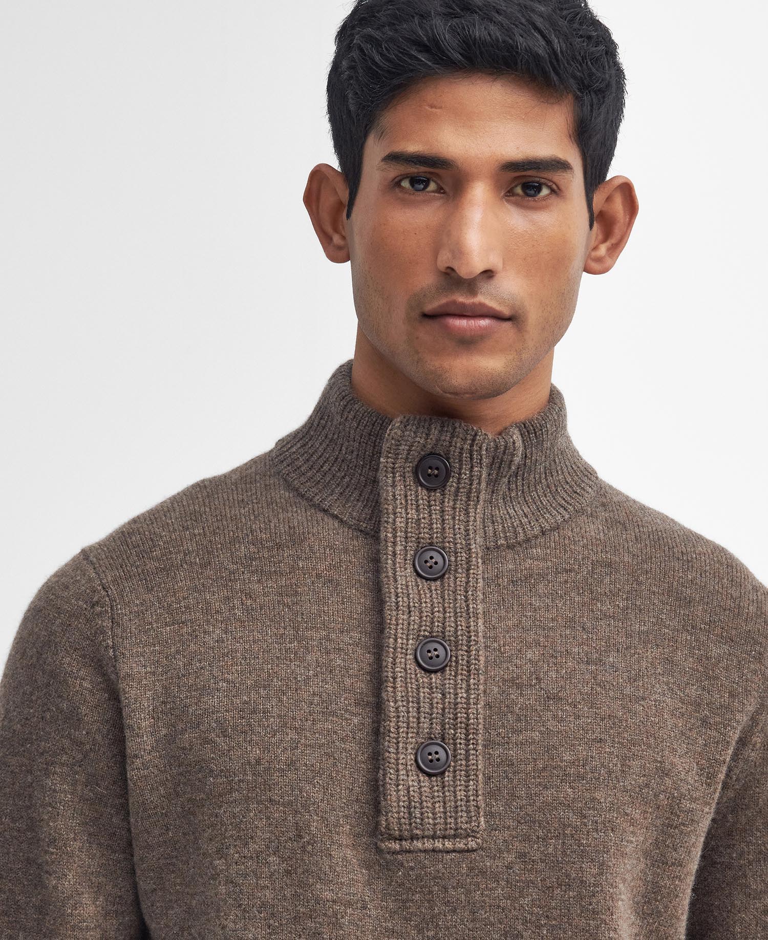 Barbour Essential Patch Half Zip - Dark Stone