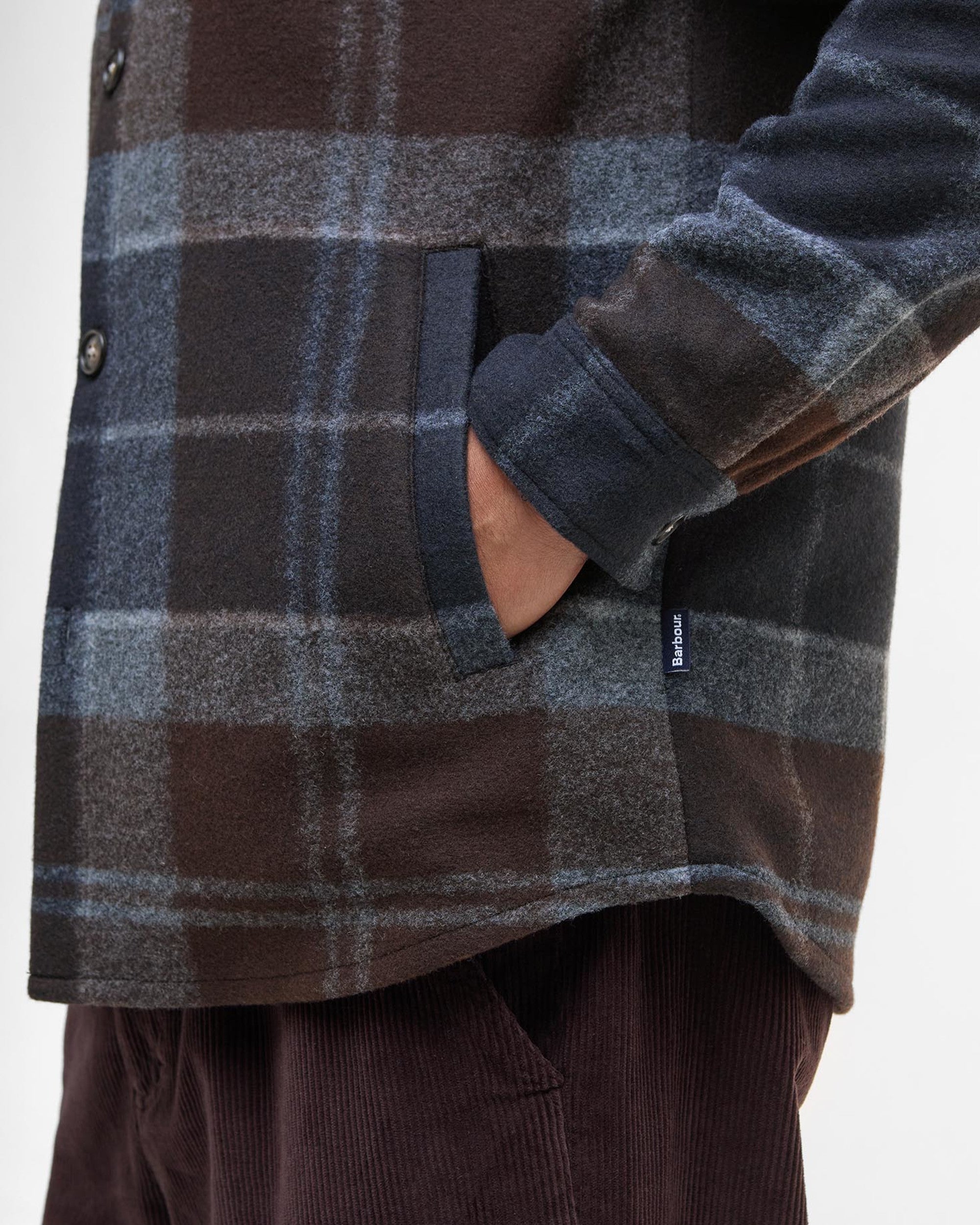 Barbour Chapter Tailored Check Overshirt - Midnight Oak Tartan