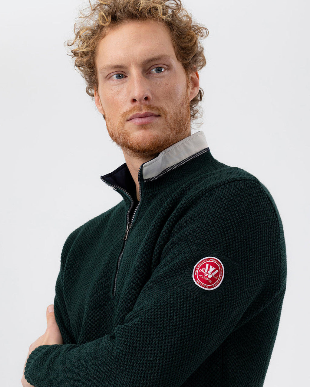 Holebrook Classic Windproof 1/4 Zip Sweater - Pine