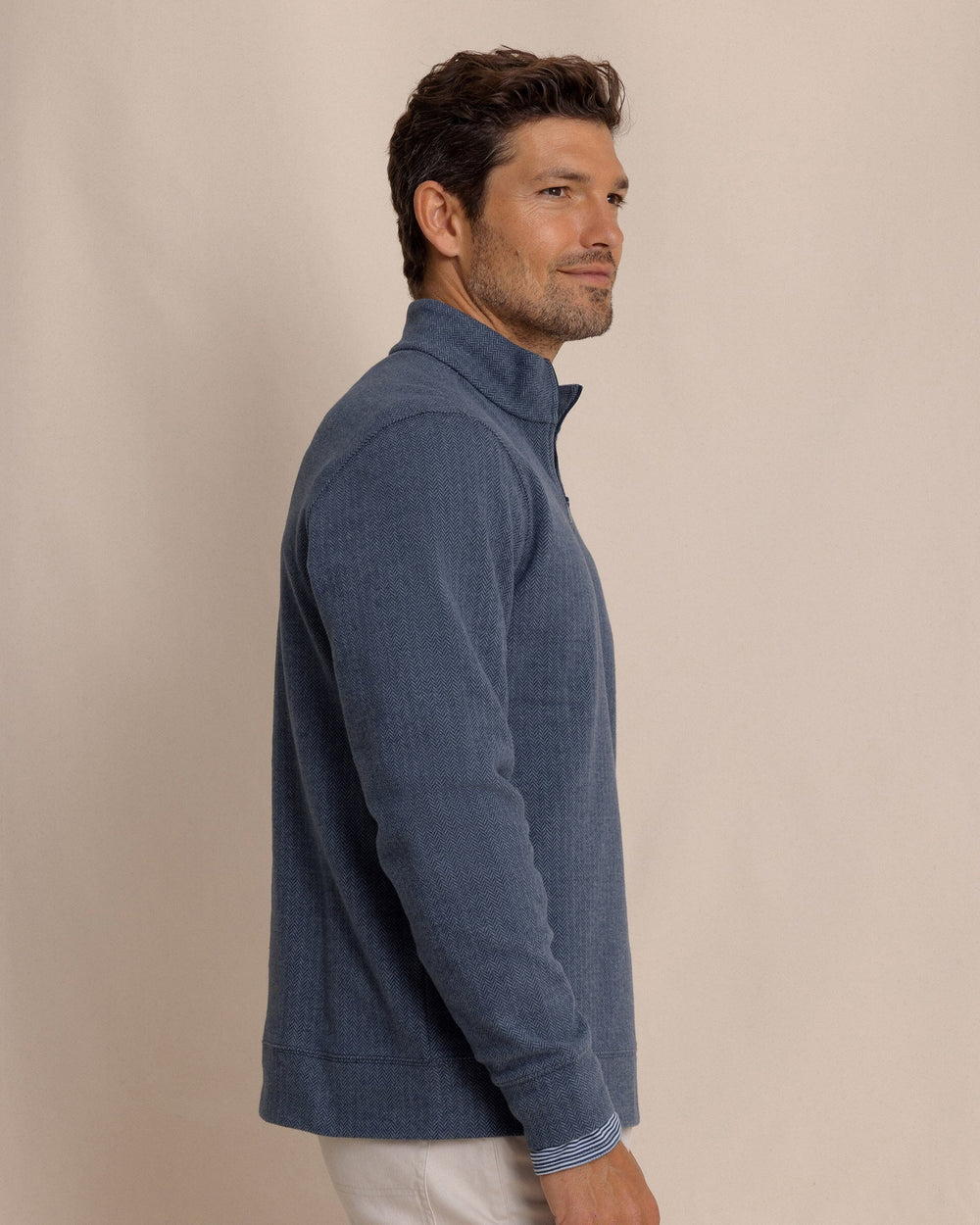 Southern Tide Adler Lane 1/4 Zip - Dress Blue