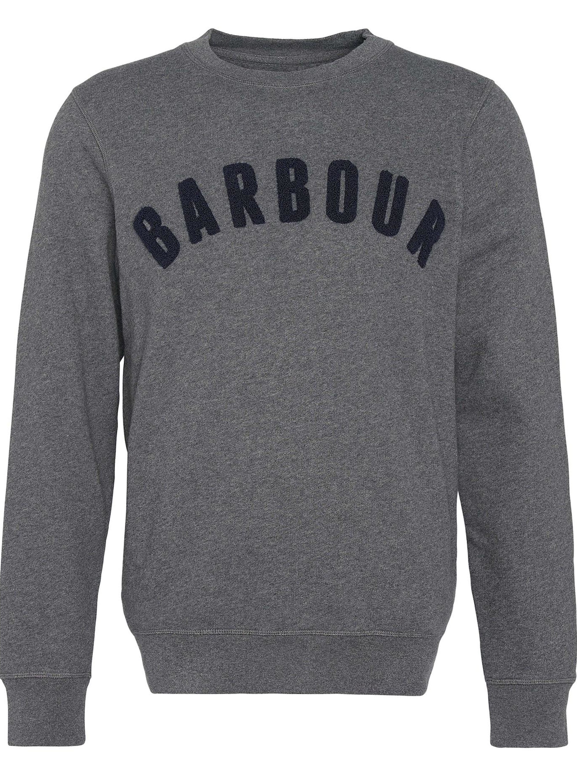 Barbour Prep Logo Crew Neck Sweatshirt - Mid Grey Marl