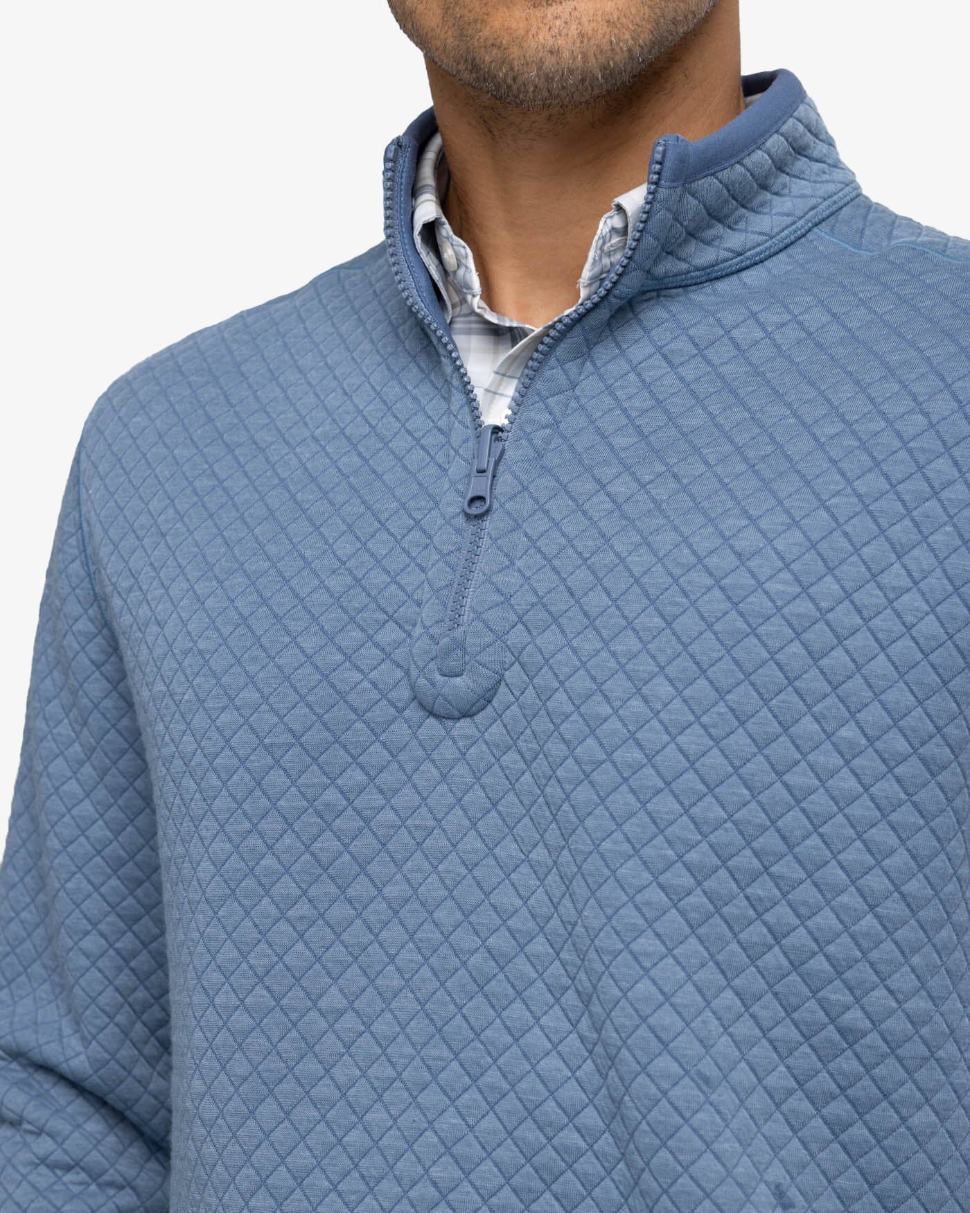 Southern Tide Arden Reversible 1/4 Zip - Blue Haze