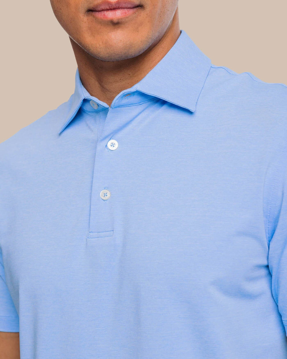 Southern Tide Brreeze Performance Heather Polo - Ocean Channel