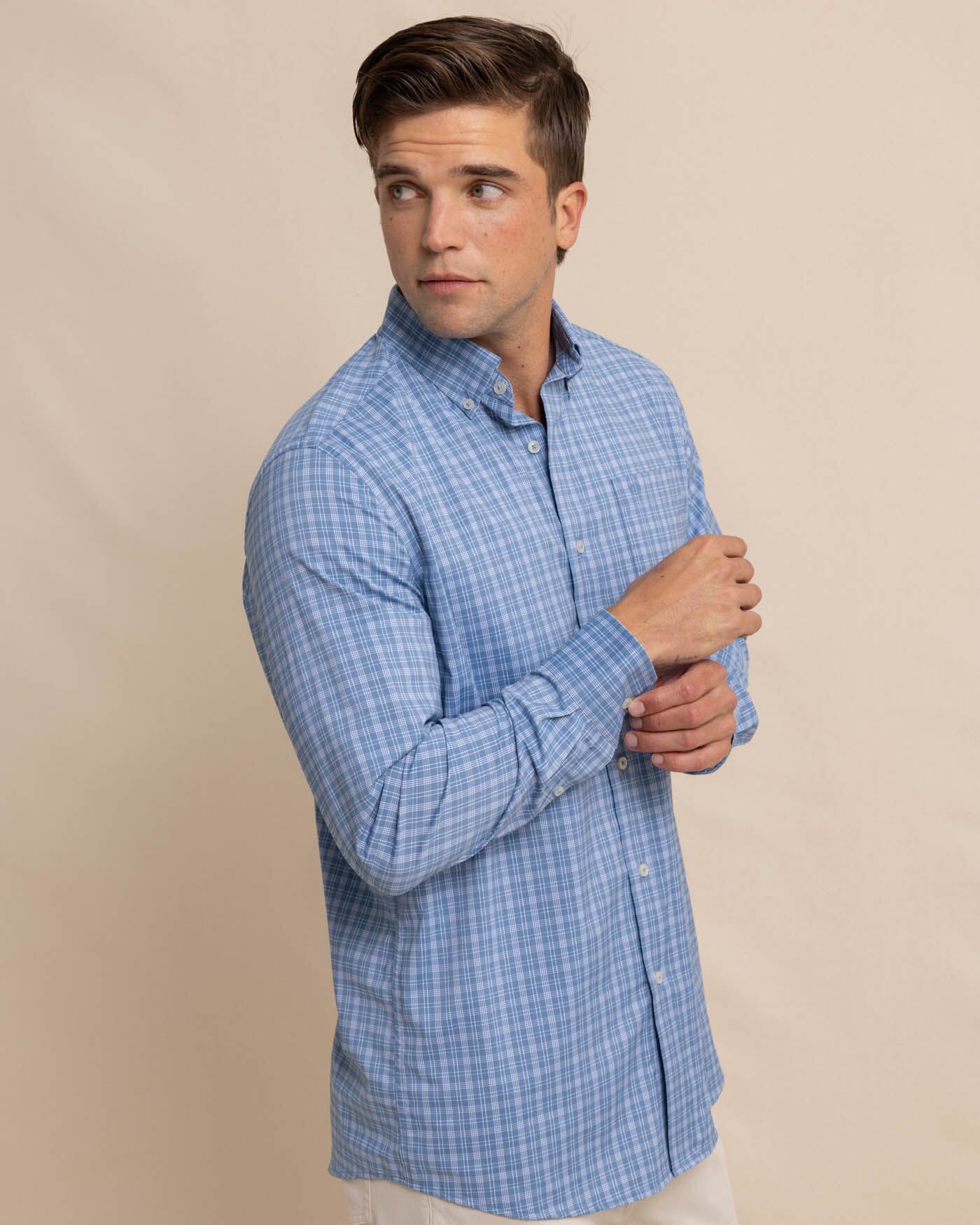Southern Tide Brrr Intercoastal Pettigru Plaid Shirt - Coronet Blue