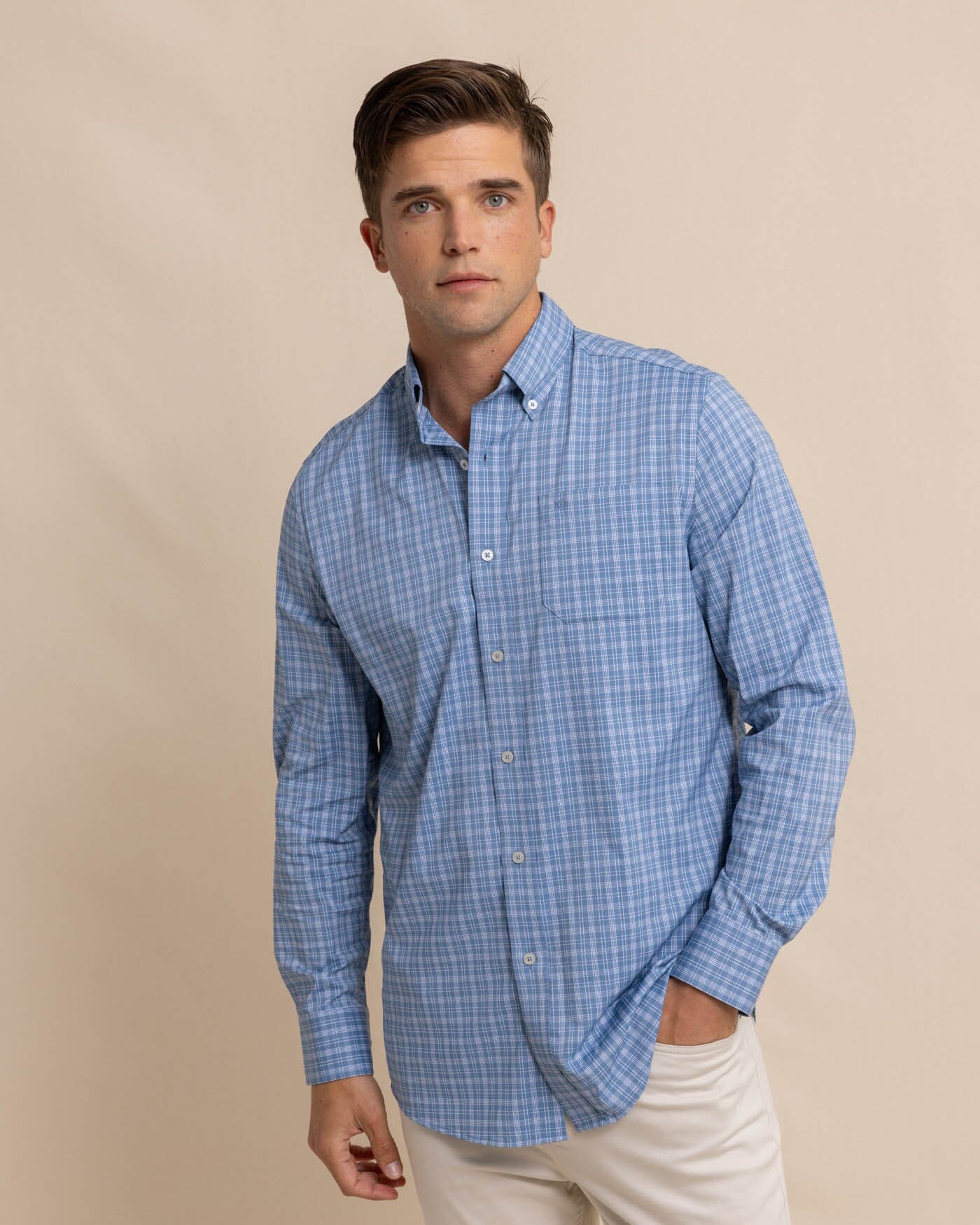Southern Tide Brrr Intercoastal Pettigru Plaid Shirt - Coronet Blue