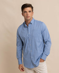 Southern Tide Brrr Intercoastal Pettigru Plaid Shirt - Coronet Blue