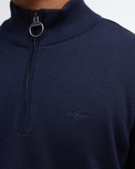 Barbour Cotton Half Zip - Navy