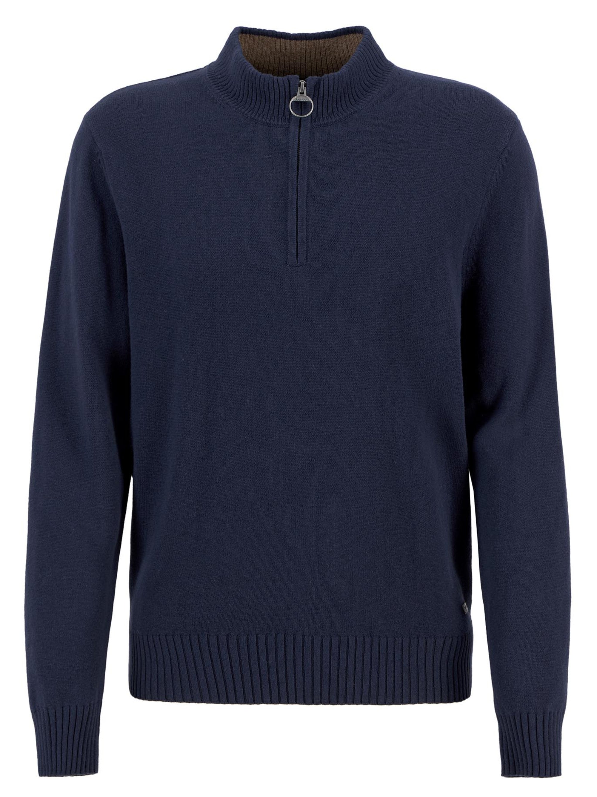 Barbour Kelson Half Zip Knitted Jumper - Navy