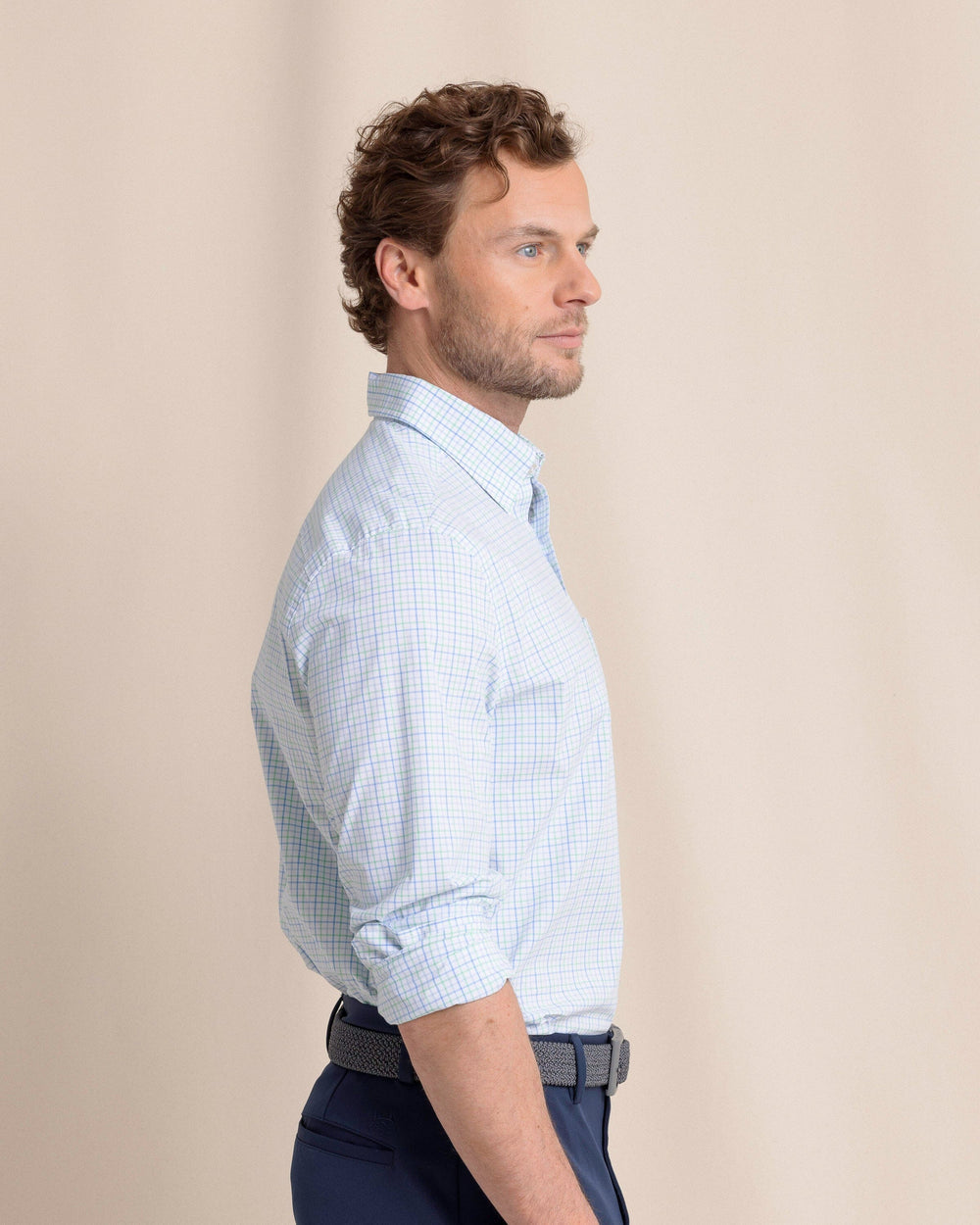 Southern Tide Charleston Broughton Plaid Sport Shirt - Jade Green