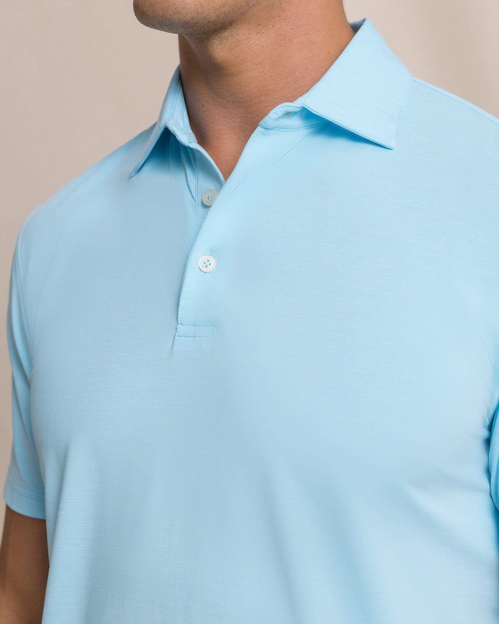 Southern Tide SS Coastal Breeze Performance Polo - Tropical Breeze Blue