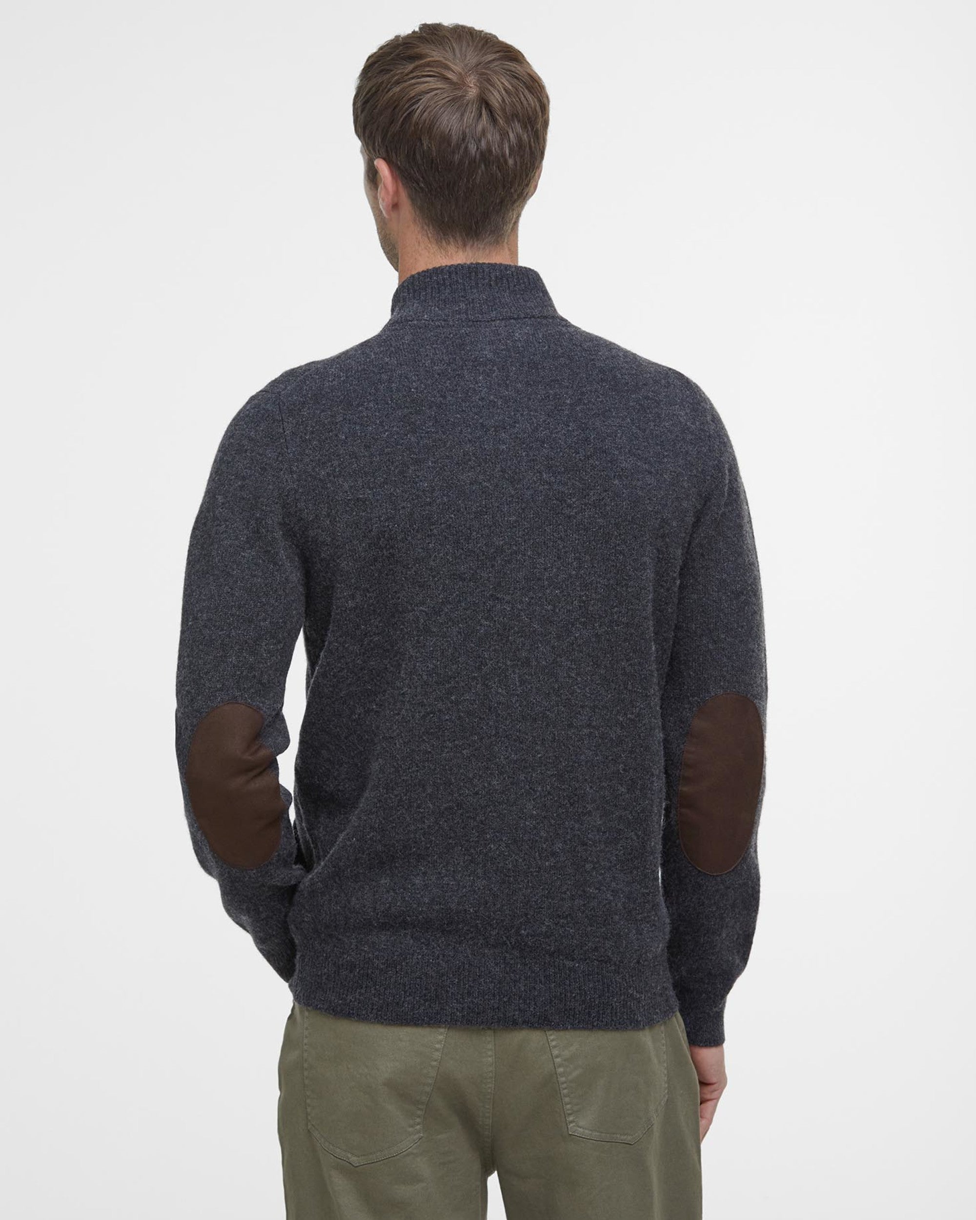 Barbour Essential Patch Zip Through - Charcoal Marl