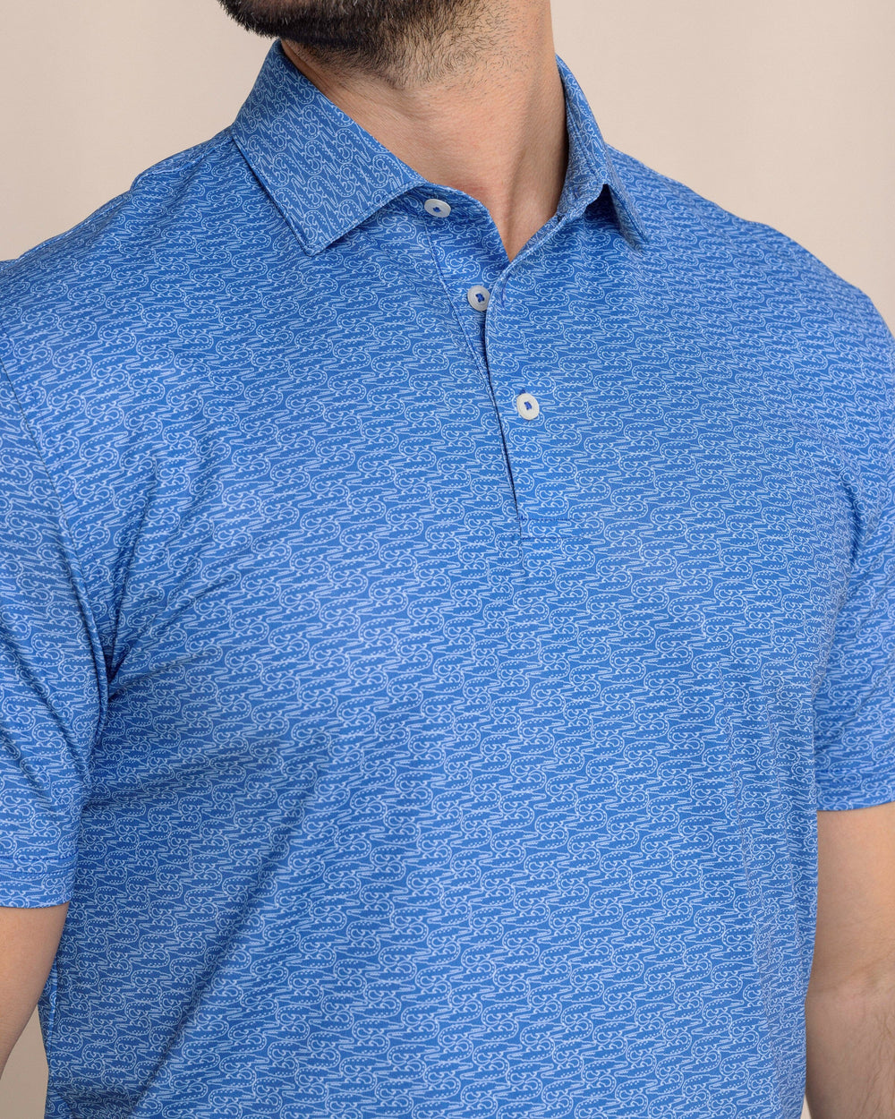 Southern Tide Driver Make It Snappy Polo - Blue Lolite