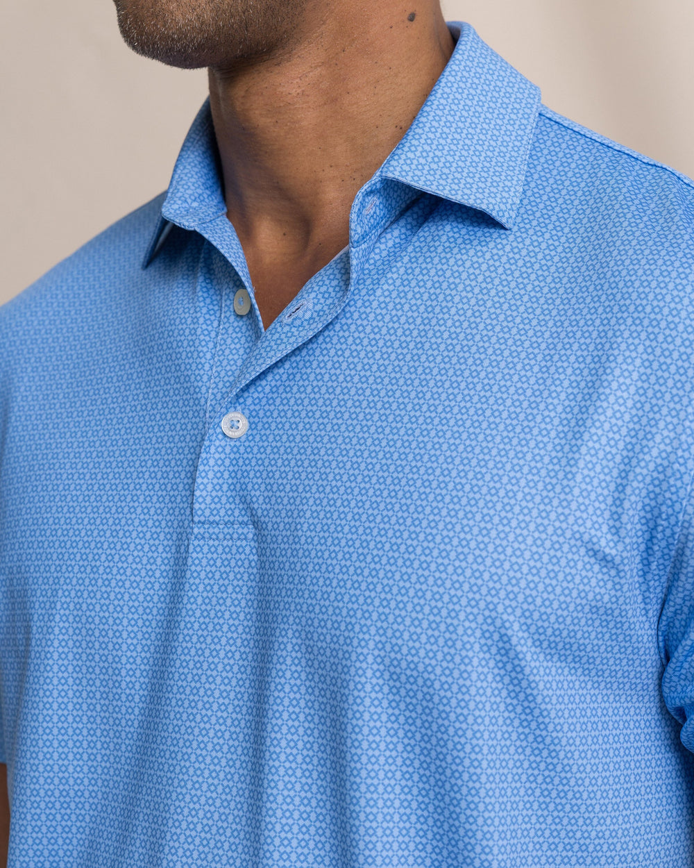 Southern Tide SS Driver Seaside Geo Polo - Blue Stream