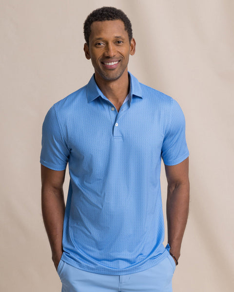 Southern Tide SS Driver Seaside Geo Polo - Blue Stream – The Lucky