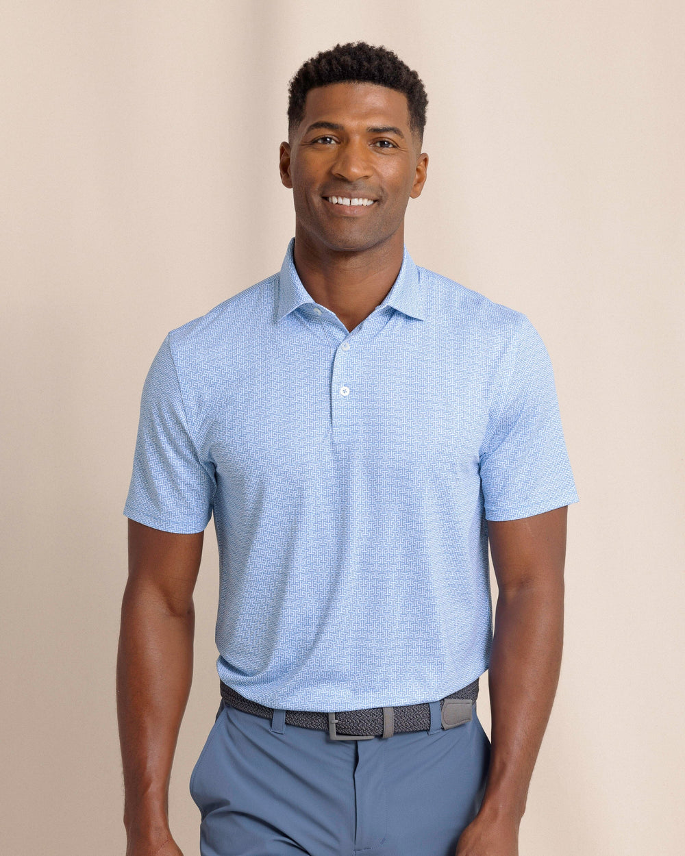 Southern Tide Driver ST Geo Polo - Boat Blue