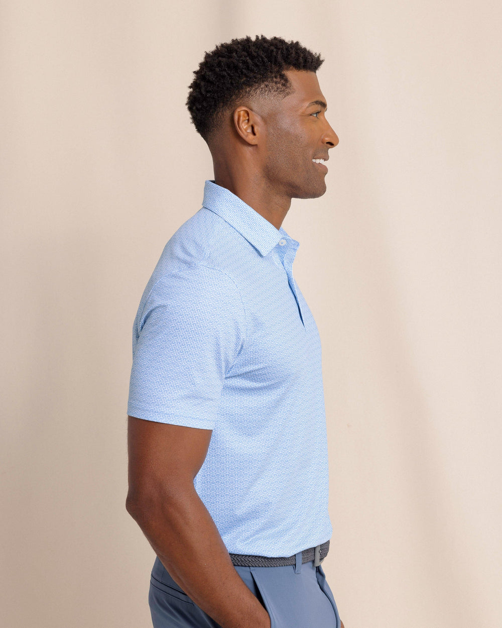 Southern Tide Driver ST Geo Polo - Boat Blue