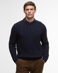 Barbour Lowfen Cable Crew - Navy