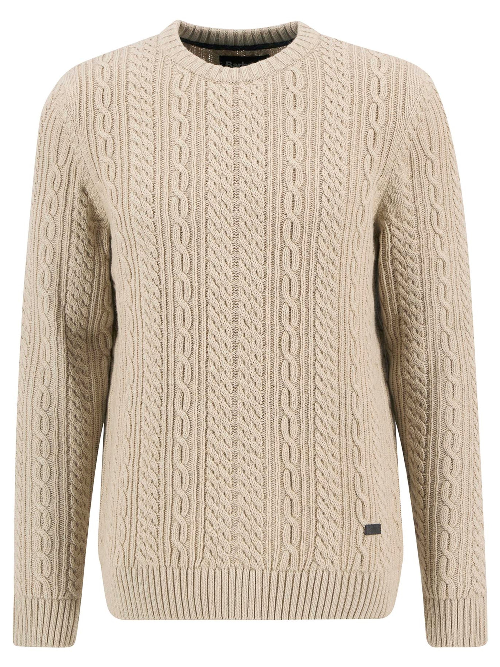 Barbour Lowfen Cable Crew - Stone