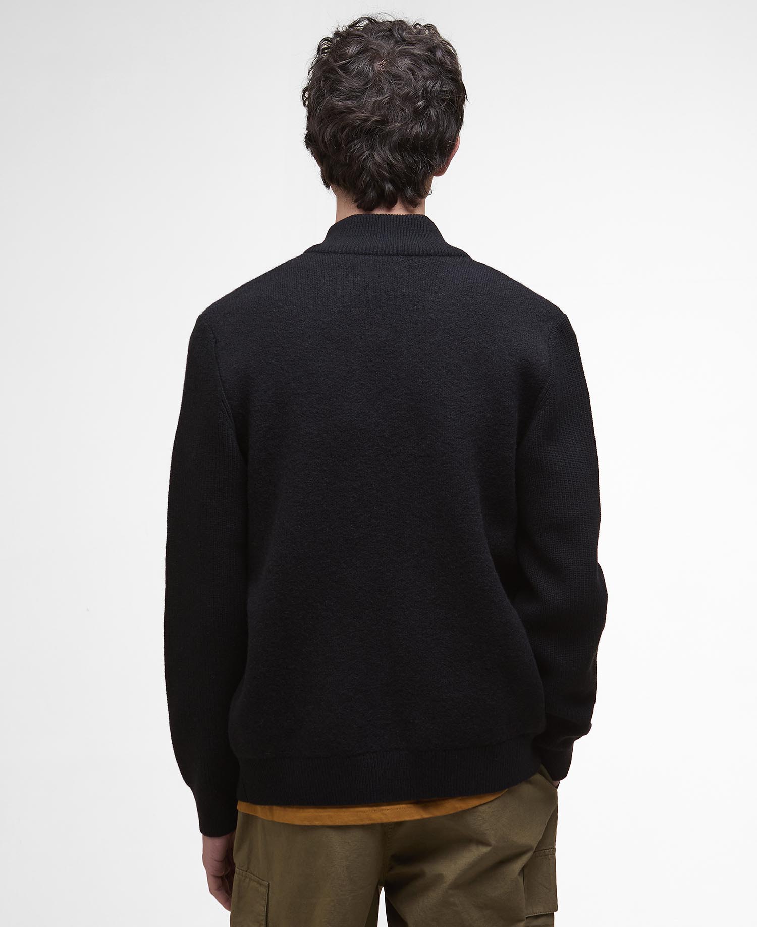 Barbour Milburn Zip Through Knitted Jumper - Black