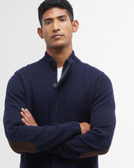 Barbour Essential Patch Zip Through - Navy