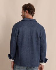 Southern Tide Fairwood Quilted Knit Shacket - Dress Blue