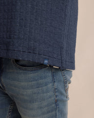 Southern Tide Fairwood Quilted Knit Shacket - Dress Blue